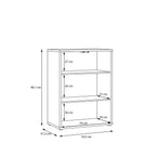 Alyson Tall 2 Door Cupboard with Push-to-Open Doors in Taupe