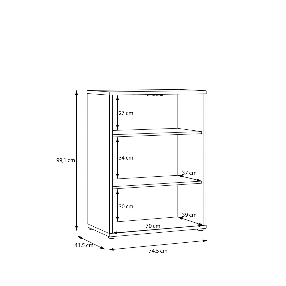 Alyson Tall 2 Door Cupboard with Push-to-Open Doors in Taupe