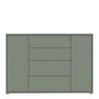 Alyson Wide Sideboard with 4 Drawers & 2 Doors with Push-to-Open in Sage Green