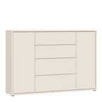 Alyson Wide Sideboard with 4 Drawers & 2 Doors with Push-to-Open in Sand