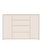 Alyson Wide Sideboard with 4 Drawers & 2 Doors with Push-to-Open in Sand