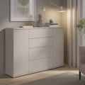 Alyson Wide Sideboard with 4 Drawers & 2 Doors with Push-to-Open in Sand