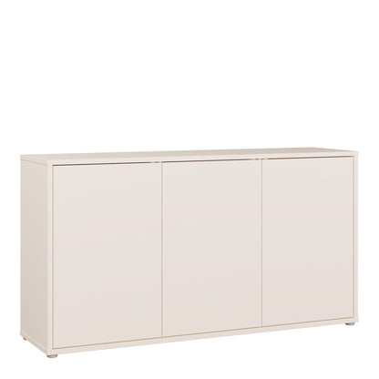 Alyson 3 Door Sideboard with Push-to-Open Doors and Drawer in Sand