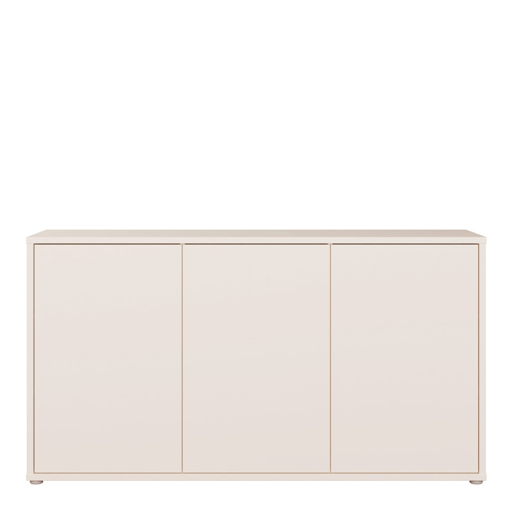 Alyson 3 Door Sideboard with Push-to-Open Doors and Drawer in Sand