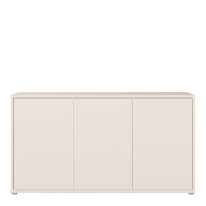 Alyson 3 Door Sideboard with Push-to-Open Doors and Drawer in Sand
