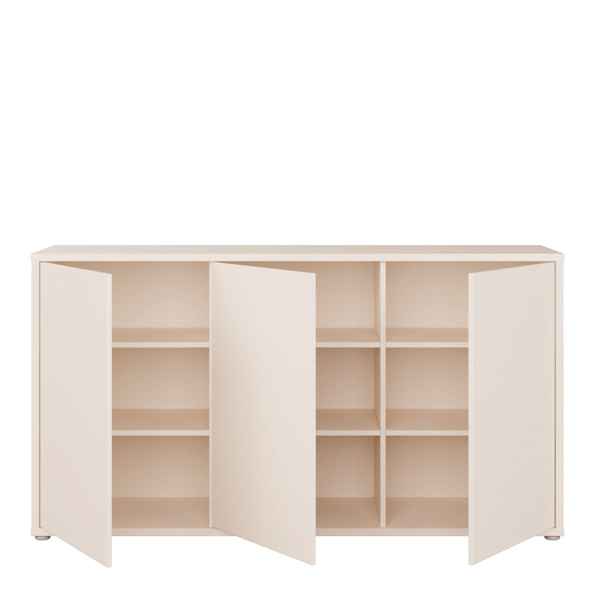 Alyson 3 Door Sideboard with Push-to-Open Doors and Drawer in Sand