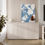 Alyson 3 Door Sideboard with Push-to-Open Doors and Drawer in Sand