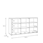 Alyson 3 Door Sideboard with Push-to-Open Doors and Drawer in Sand