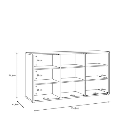 Alyson 3 Door Sideboard with Push-to-Open Doors and Drawer in Sand