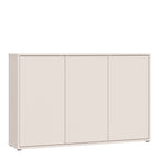 Alyson 3 Door Sideboard with Push-to-Open Doors in Sand