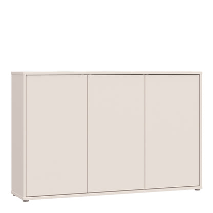 Alyson 3 Door Sideboard with Push-to-Open Doors in Sand