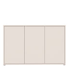 Alyson 3 Door Sideboard with Push-to-Open Doors in Sand