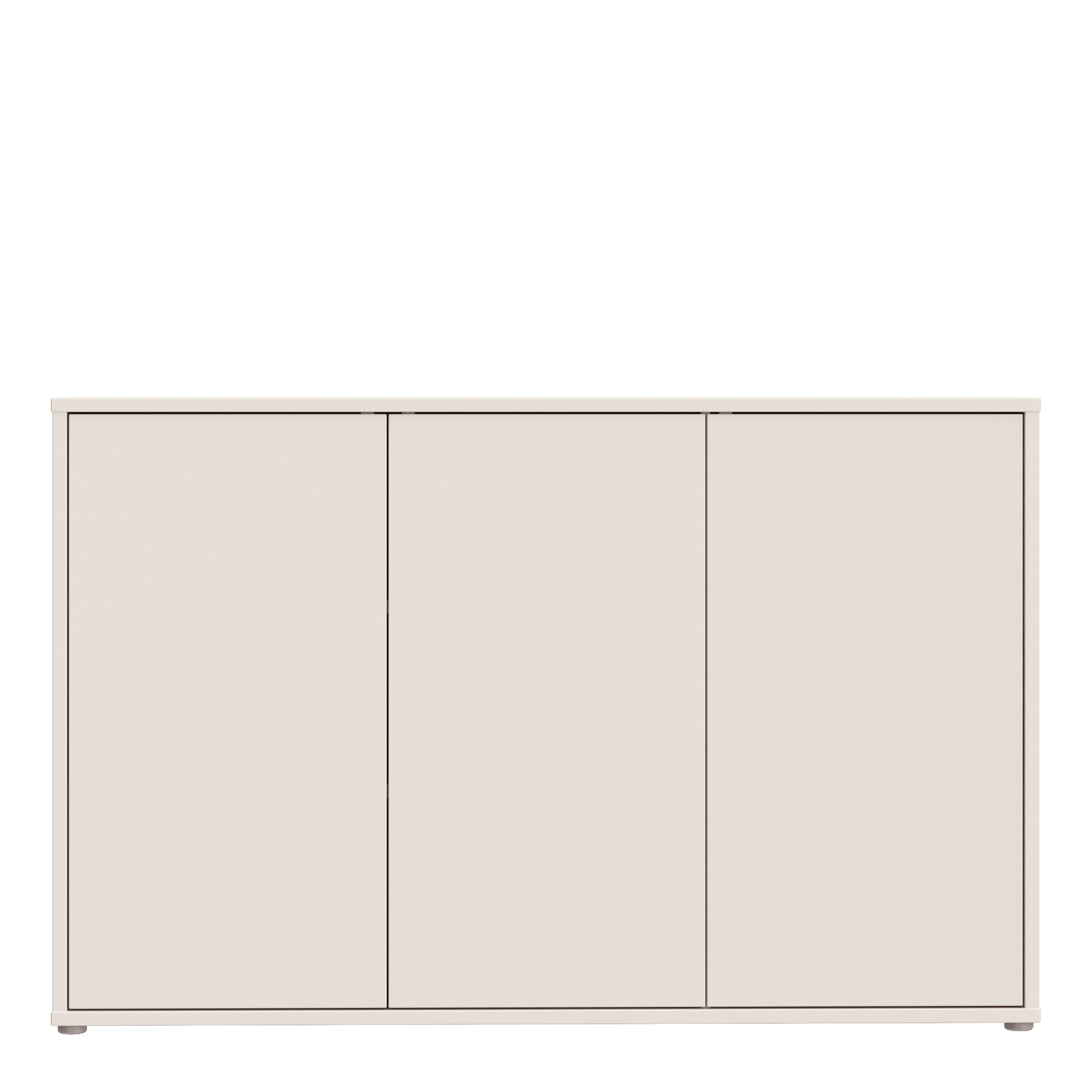 Alyson 3 Door Sideboard with Push-to-Open Doors in Sand