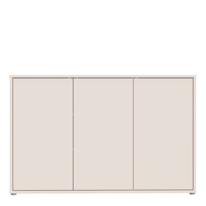 Alyson 3 Door Sideboard with Push-to-Open Doors in Sand