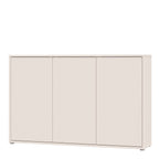 Alyson 3 Door Sideboard with Push-to-Open Doors in Sand