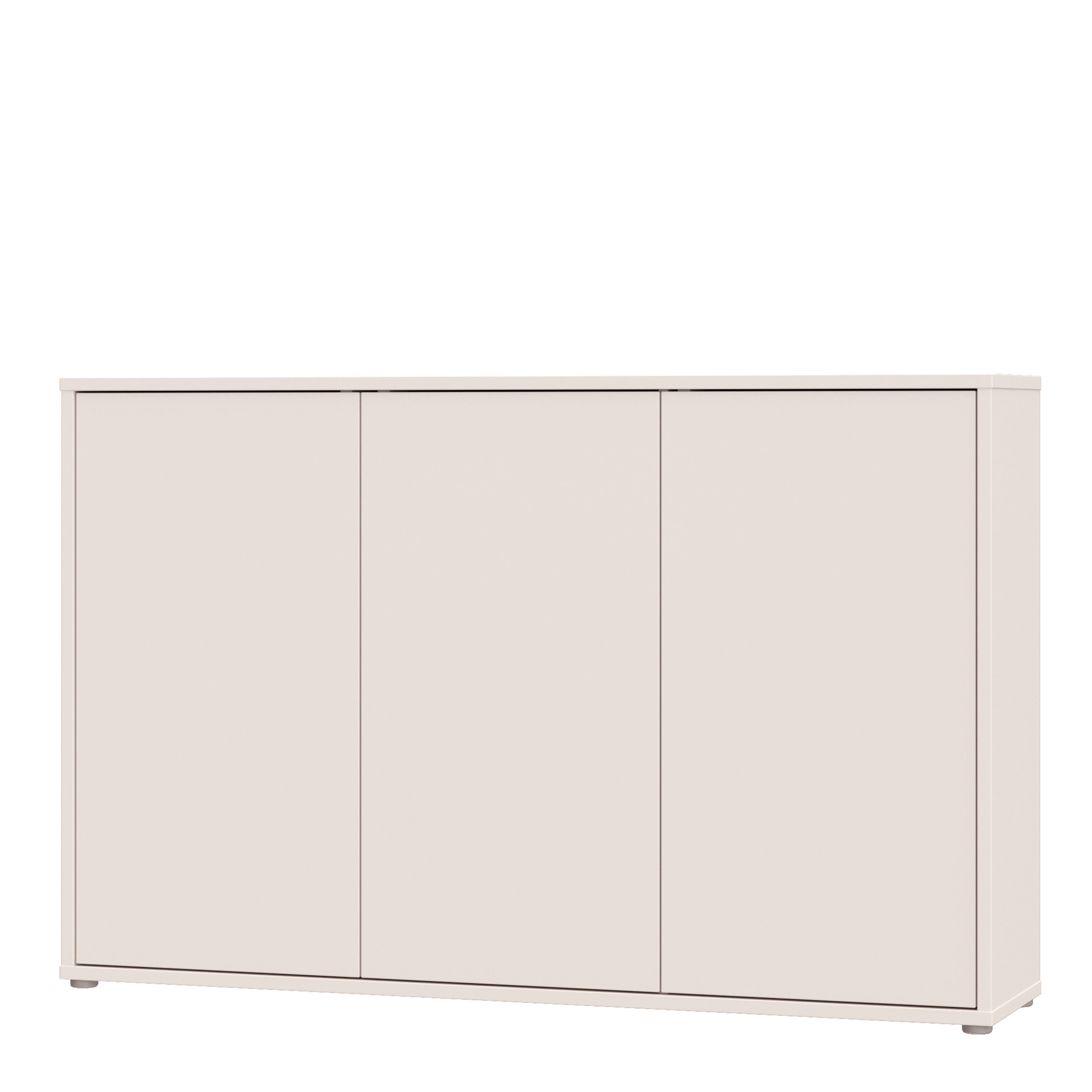 Alyson 3 Door Sideboard with Push-to-Open Doors in Sand