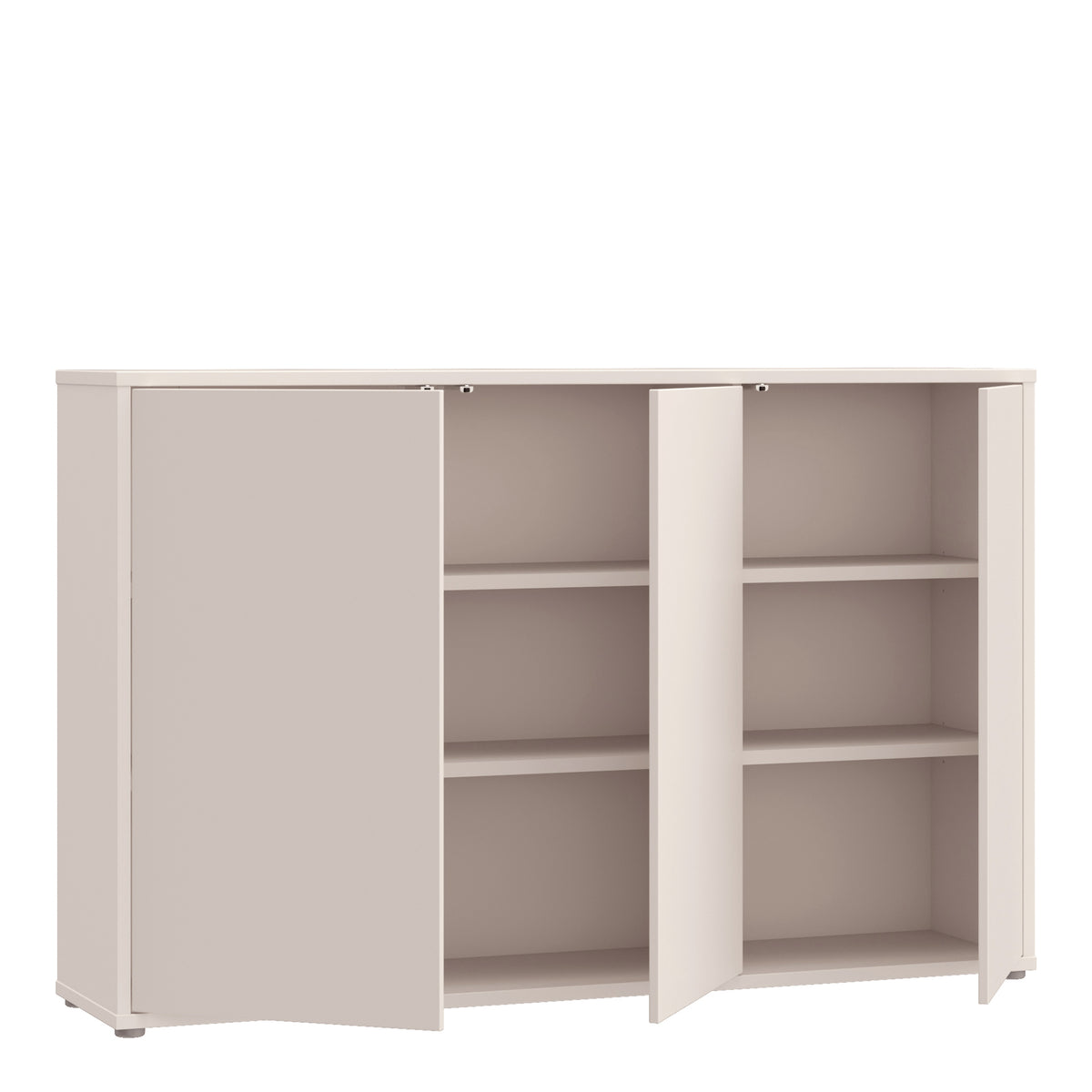 Alyson 3 Door Sideboard with Push-to-Open Doors in Sand