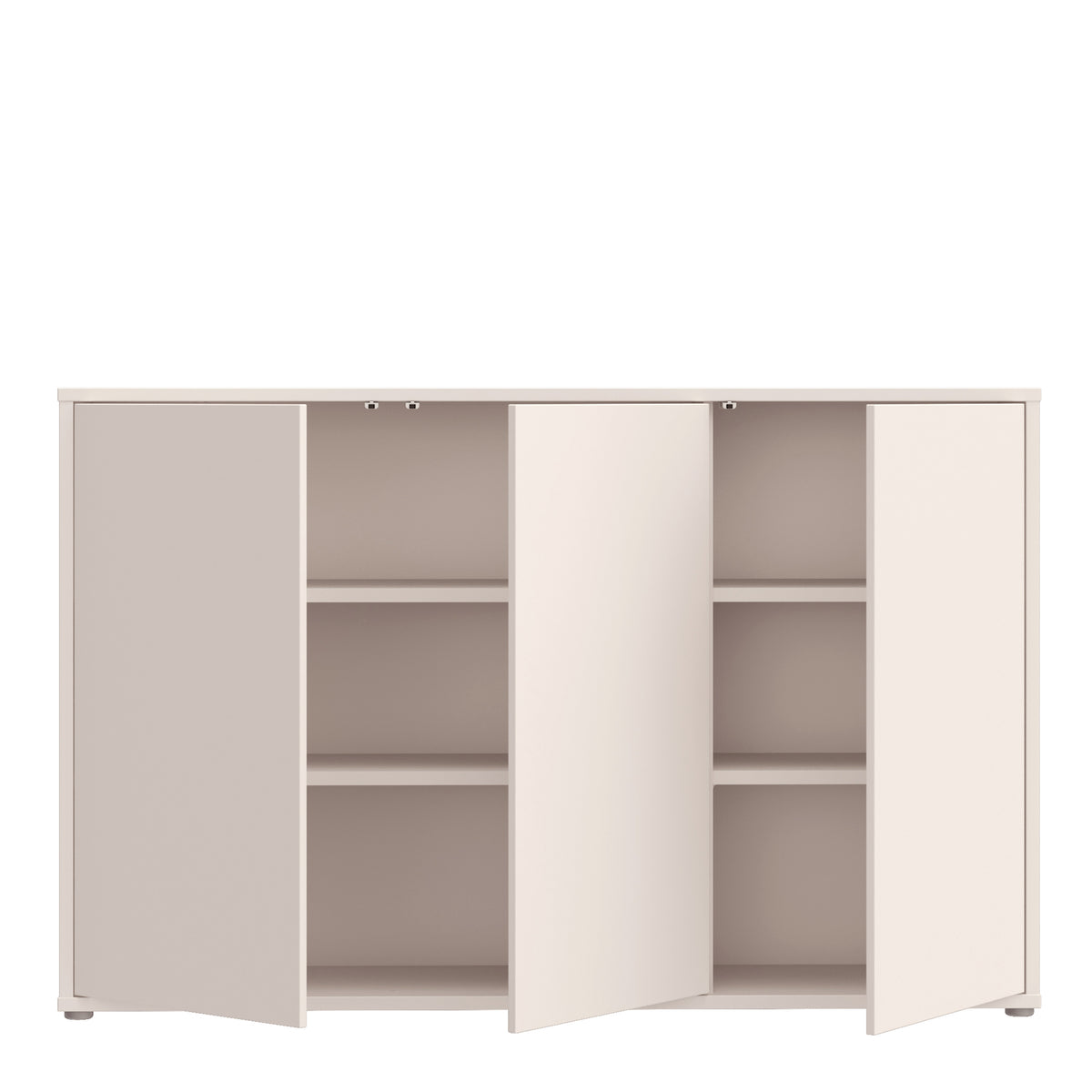 Alyson 3 Door Sideboard with Push-to-Open Doors in Sand