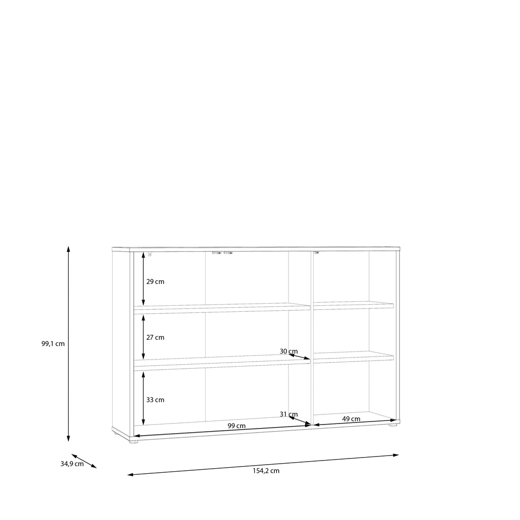 Alyson 3 Door Sideboard with Push-to-Open Doors in Sand