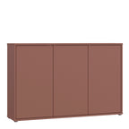 Alyson 3 Door Sideboard with Push-to-Open Doors in Terracotta