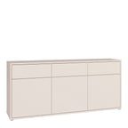 Alyson 3 Door 3 Drawer Sideboard with Push-to-Open Drawers in Sand