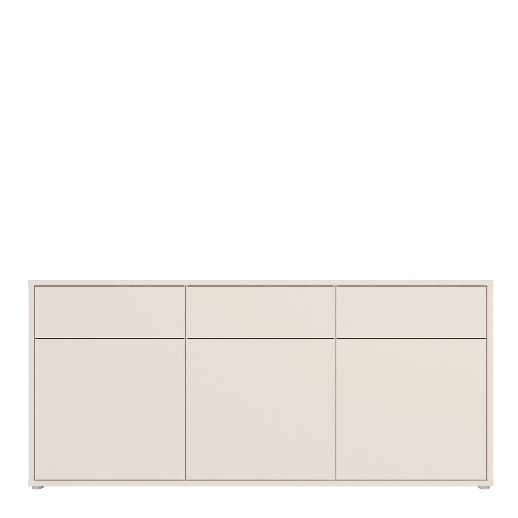 Alyson 3 Door 3 Drawer Sideboard with Push-to-Open Drawers in Sand