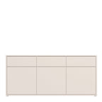 Alyson 3 Door 3 Drawer Sideboard with Push-to-Open Drawers in Sand