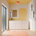 Alyson 3 Door 3 Drawer Sideboard with Push-to-Open Drawers in Sand