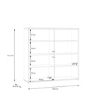 Alyson 4 Door Large Storage Cabinet with Push-to-Open Doors in Taupe