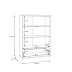 Alyson 2 Door Low Wardrobe with Push-to-Open Doors and Drawer in Sand