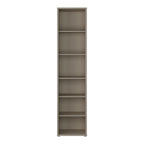 Alyson Tall Narrow Bookcase with 5 Shelves in Taupe