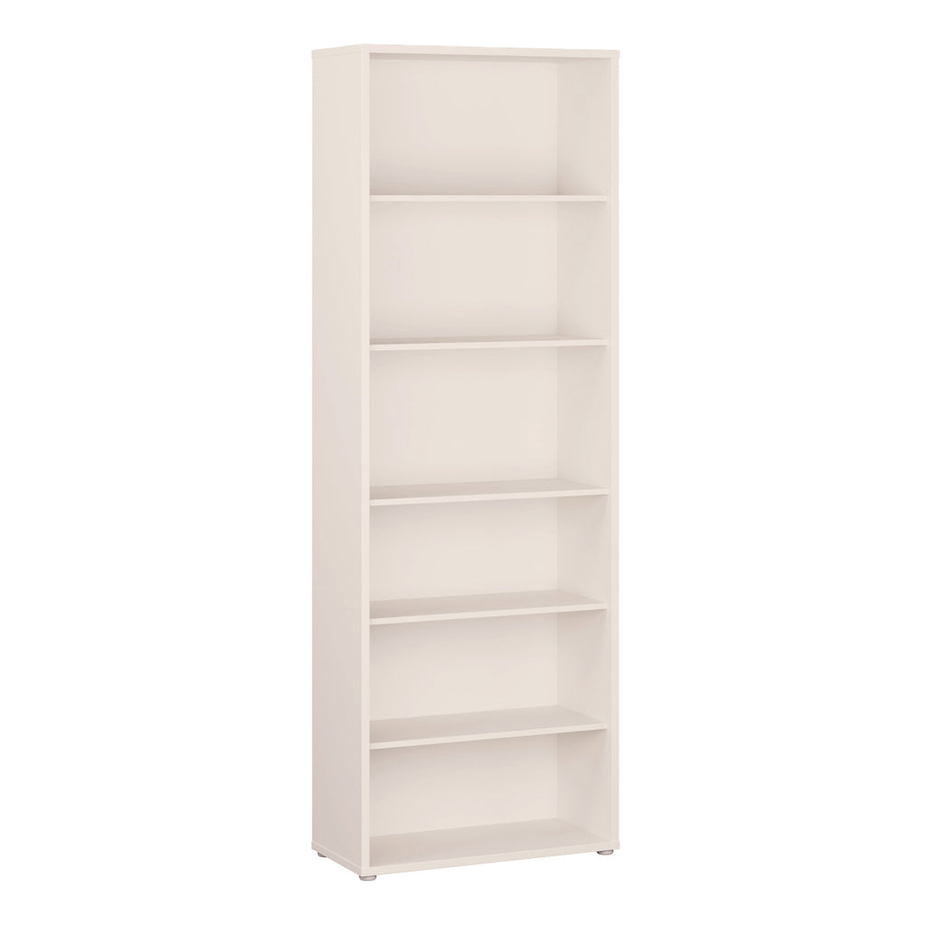 Alyson Tall Wide Bookcase with 5 Shelves in Sand