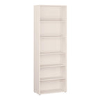 Alyson Tall Wide Bookcase with 5 Shelves in Sand