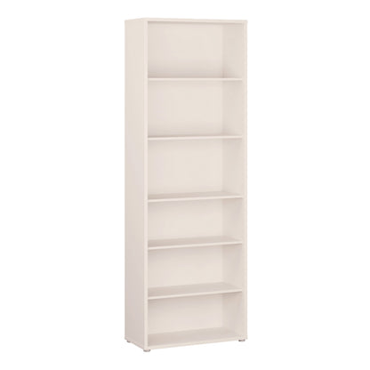 Alyson Tall Wide Bookcase with 5 Shelves in Sand