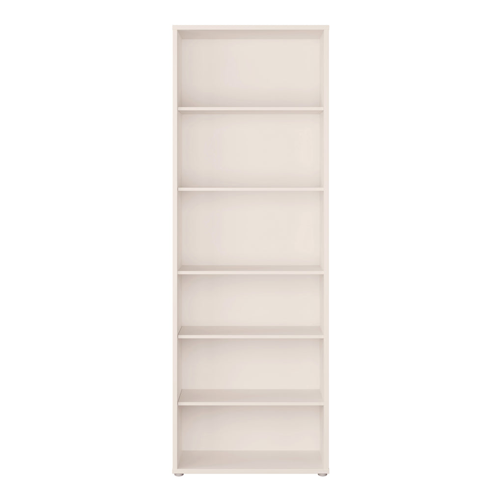 Alyson Tall Wide Bookcase with 5 Shelves in Sand