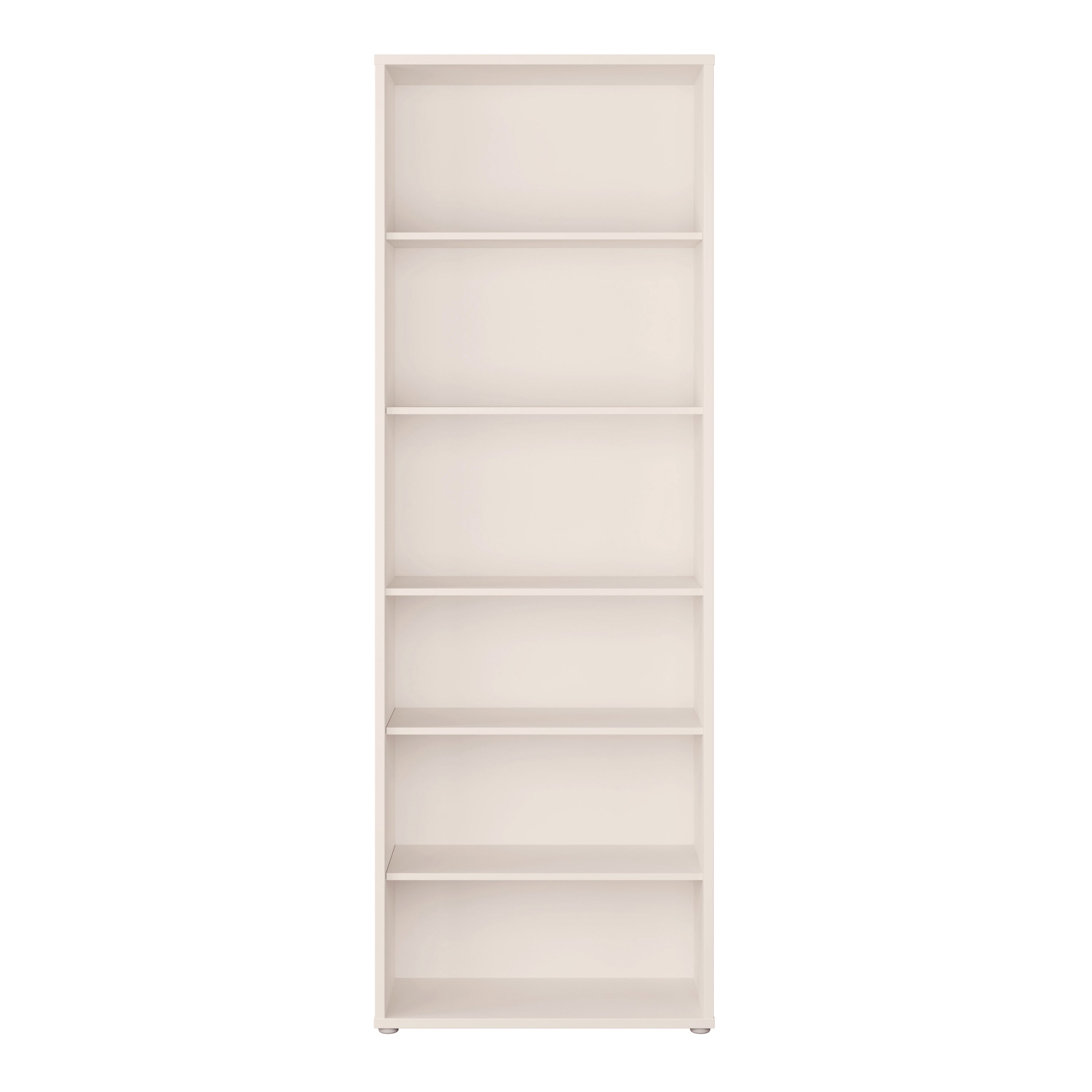 Alyson Tall Wide Bookcase with 5 Shelves in Sand