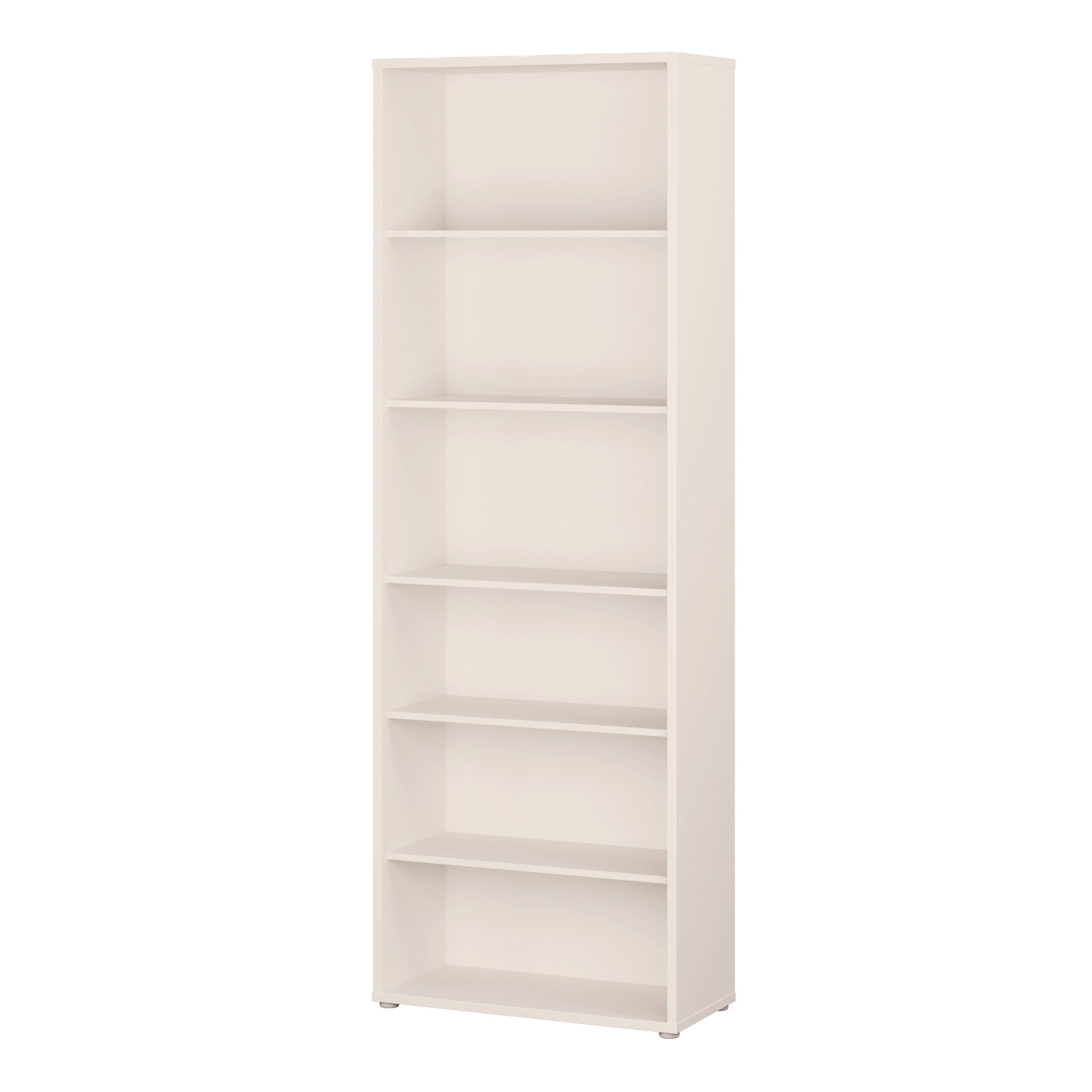 Alyson Tall Wide Bookcase with 5 Shelves in Sand