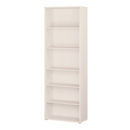 Alyson Tall Wide Bookcase with 5 Shelves in Sand