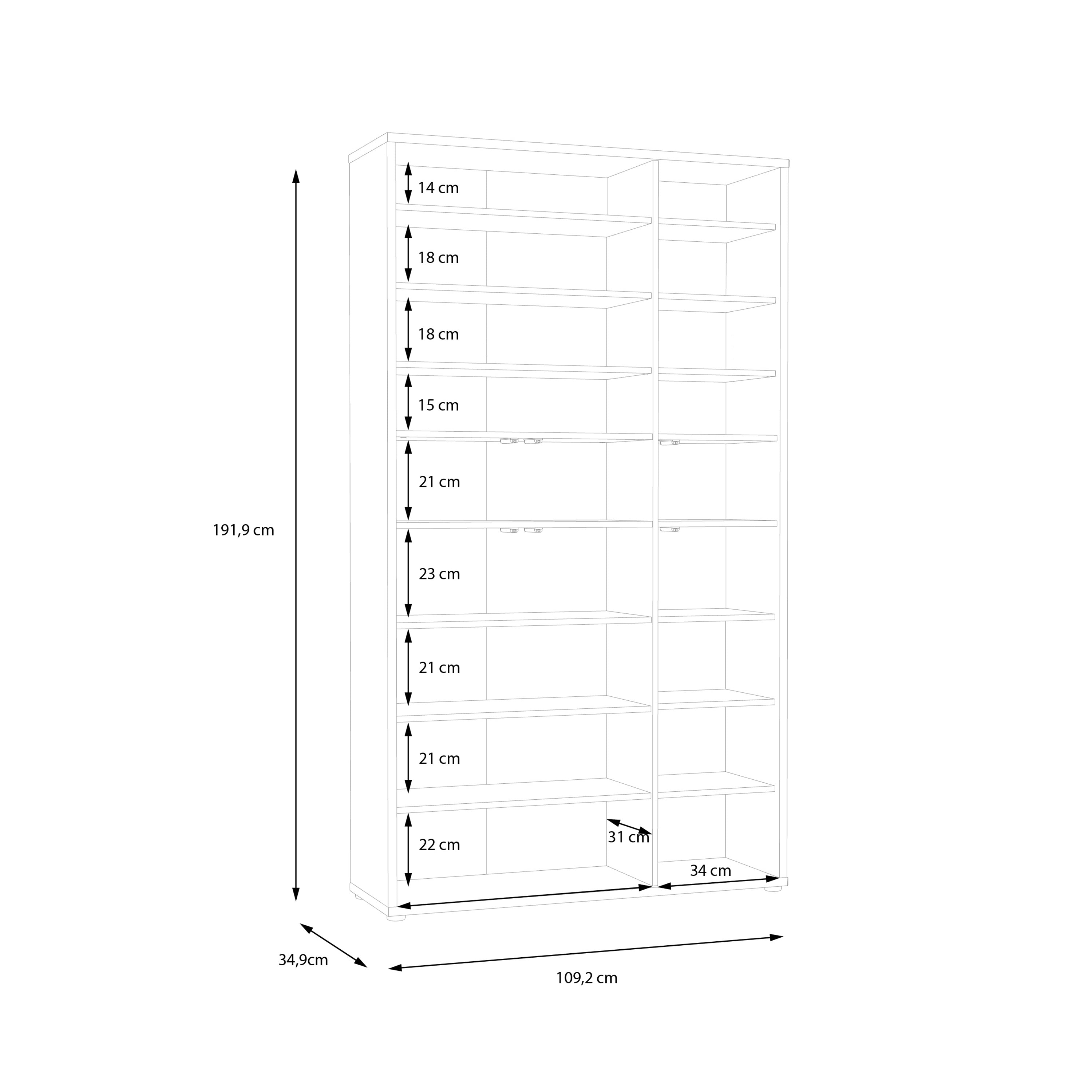 Alyson Tall Shoe Cabinet with 6 Doors Push-to-Open in Taupe