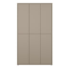 Alyson Tall Shoe Cabinet with 6 Doors Push-to-Open in Taupe