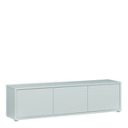 Alyson Wide TV Cabinet with 3 Doors Push-to-Open in Light Grey
