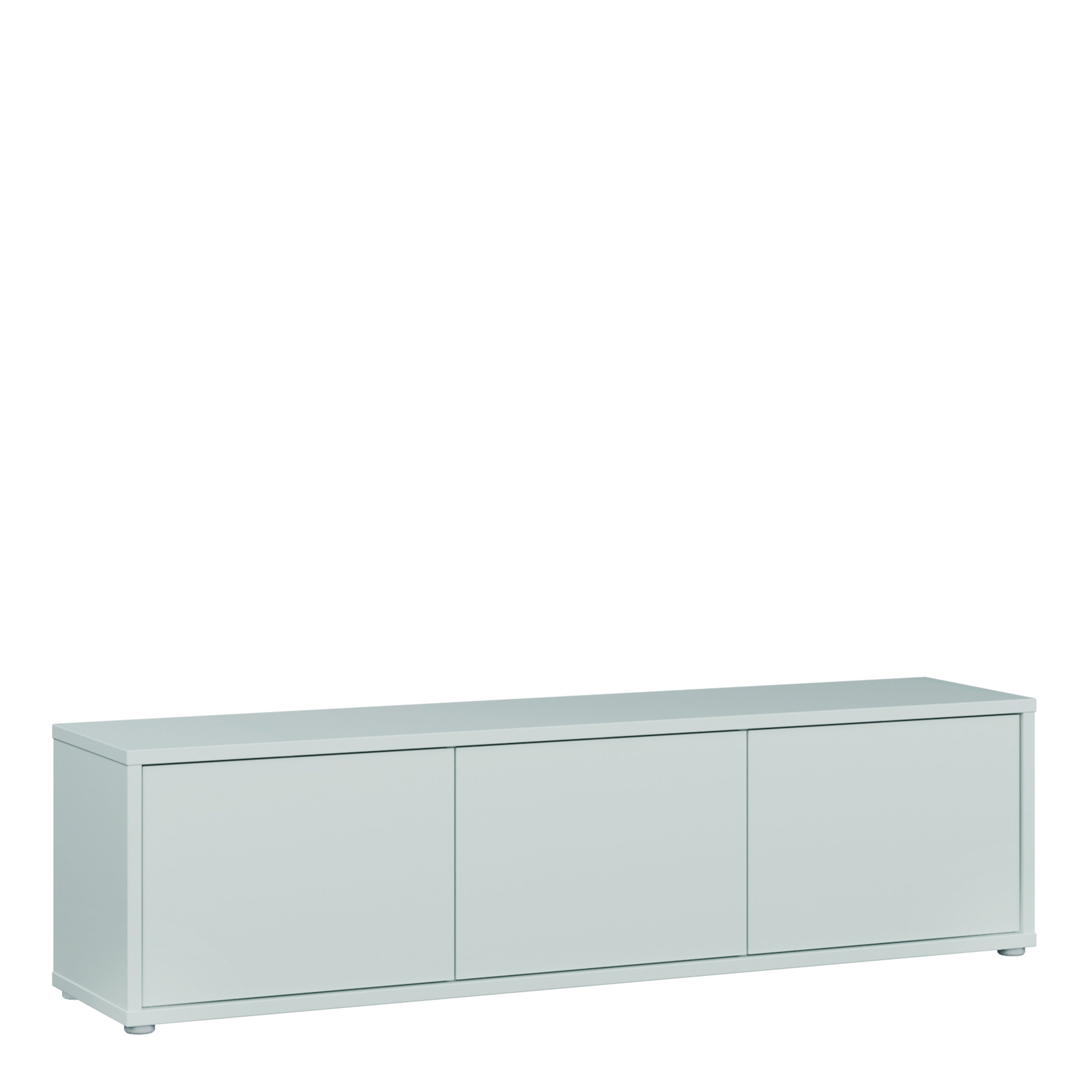 Alyson Wide TV Cabinet with 3 Doors Push-to-Open in Light Grey