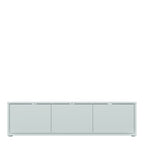 Alyson Wide TV Cabinet with 3 Doors Push-to-Open in Light Grey
