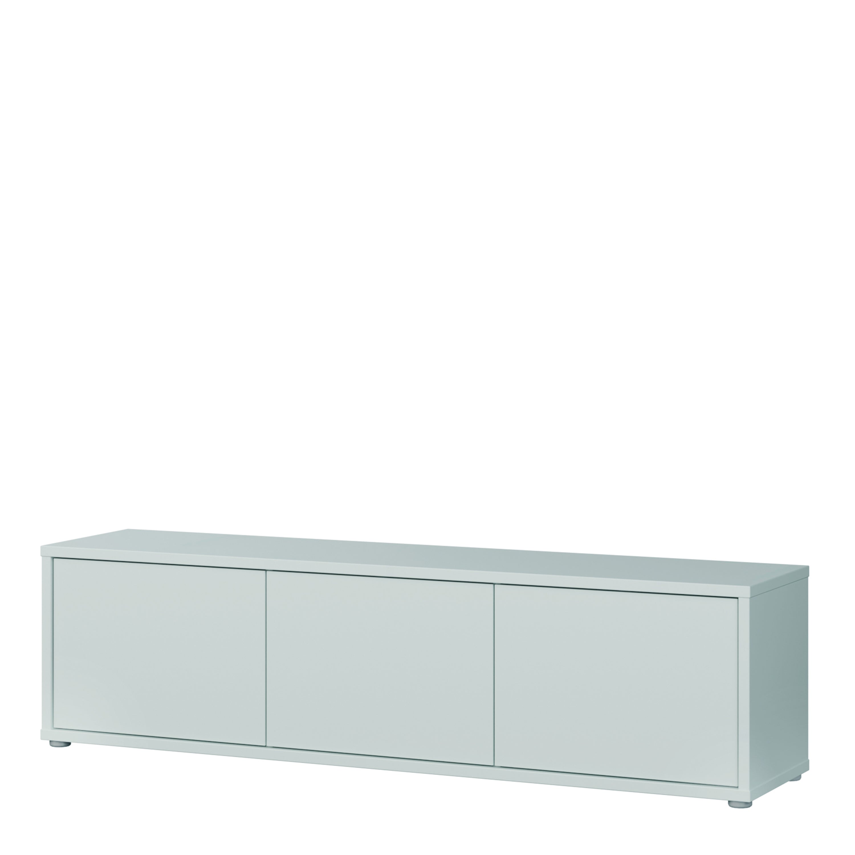 Alyson Wide TV Cabinet with 3 Doors Push-to-Open in Light Grey