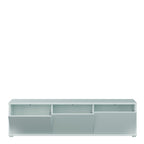 Alyson Wide TV Cabinet with 3 Doors Push-to-Open in Light Grey