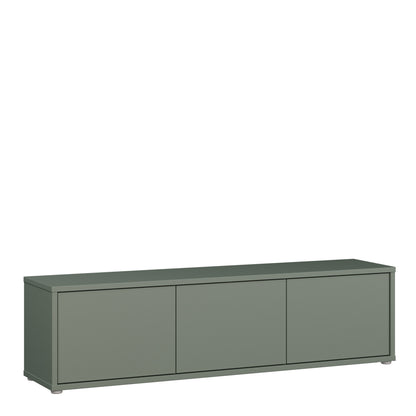 Alyson Wide TV Cabinet with 3 Doors Push-to-Open in Sage Green