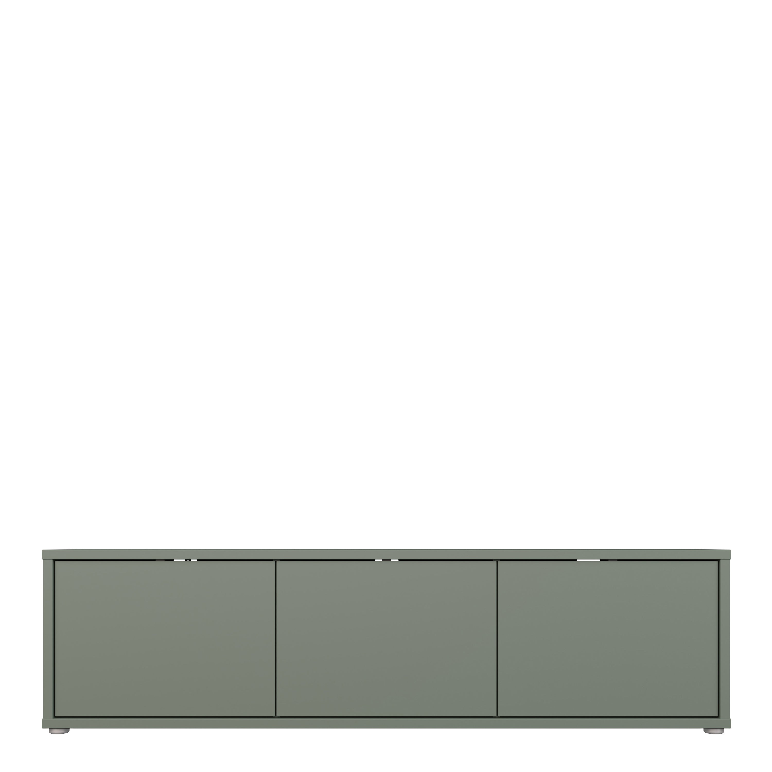 Alyson Wide TV Cabinet with 3 Doors Push-to-Open in Sage Green
