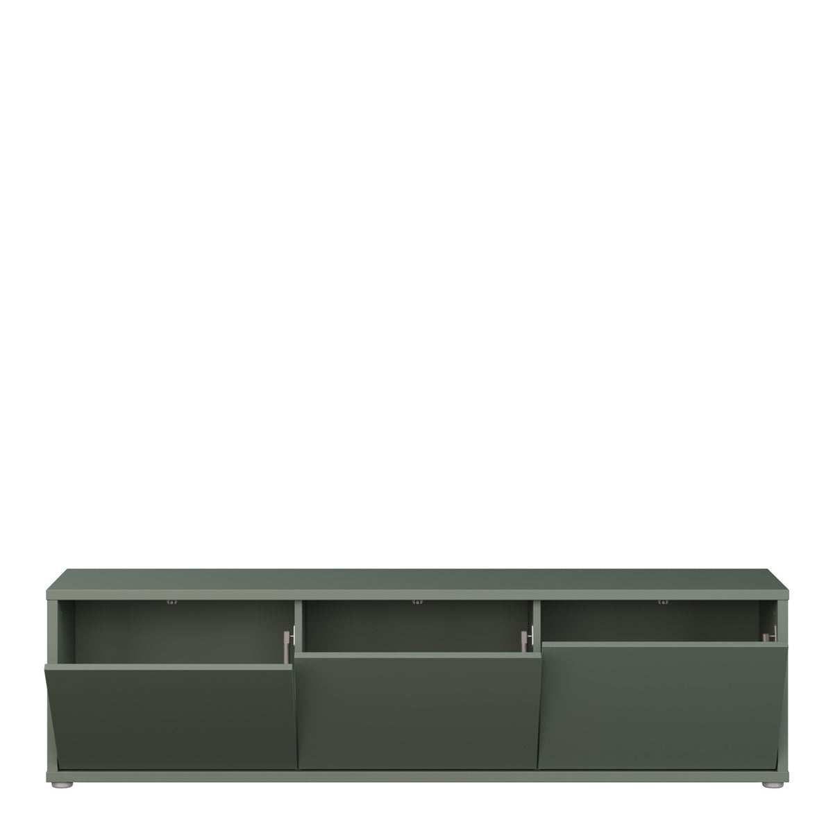 Alyson Wide TV Cabinet with 3 Doors Push-to-Open in Sage Green