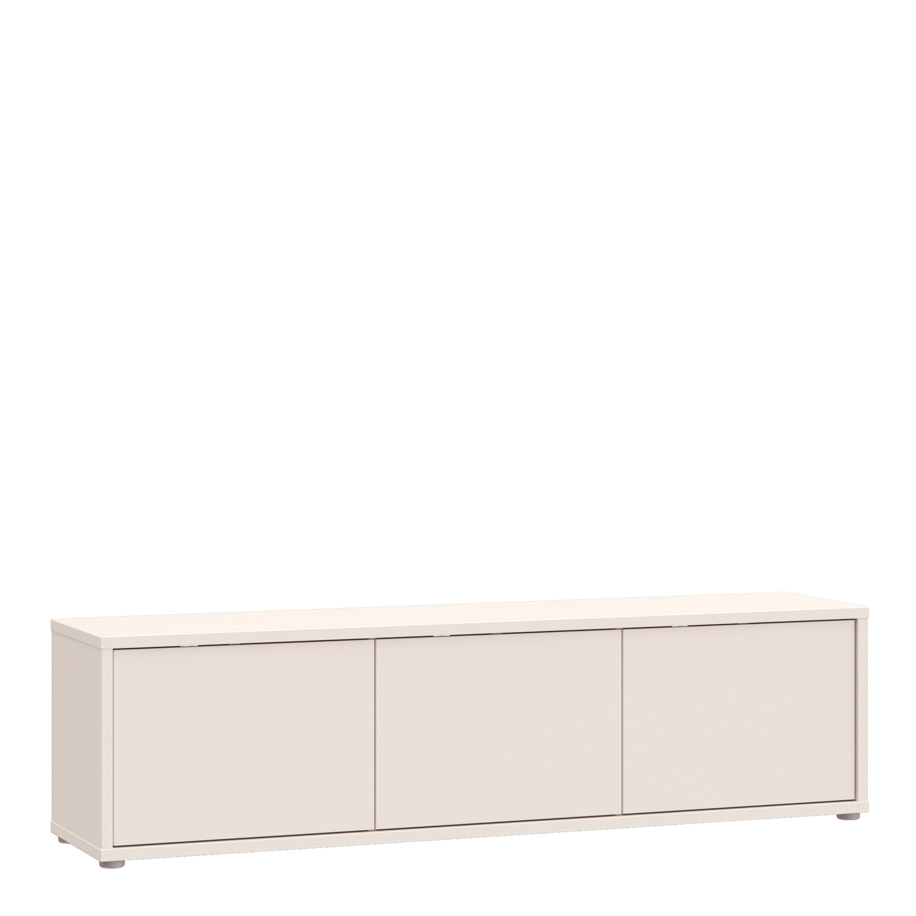 Alyson Wide TV Cabinet with 3 Doors Push-to-Open in Sand