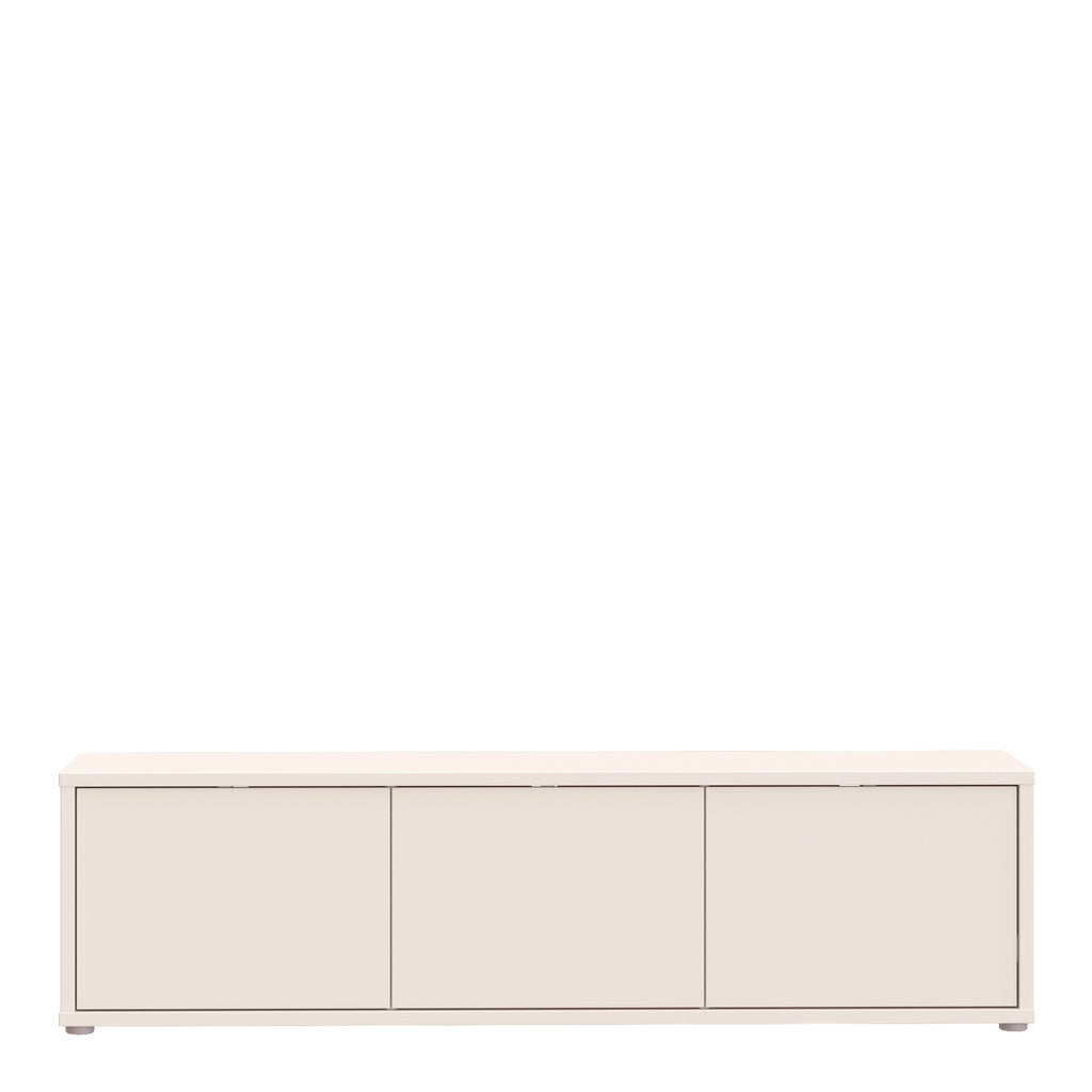 Alyson Wide TV Cabinet with 3 Doors Push-to-Open in Sand
